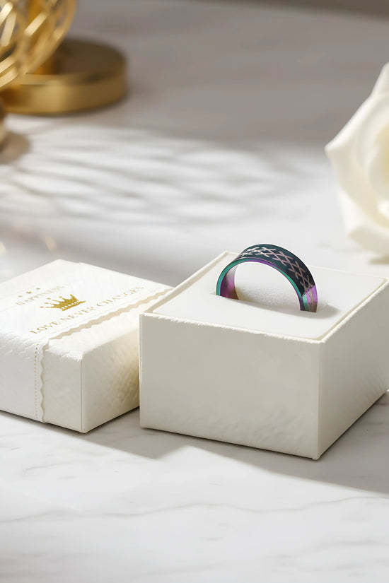 Rainbow Playing Cards Ring 5.9cm