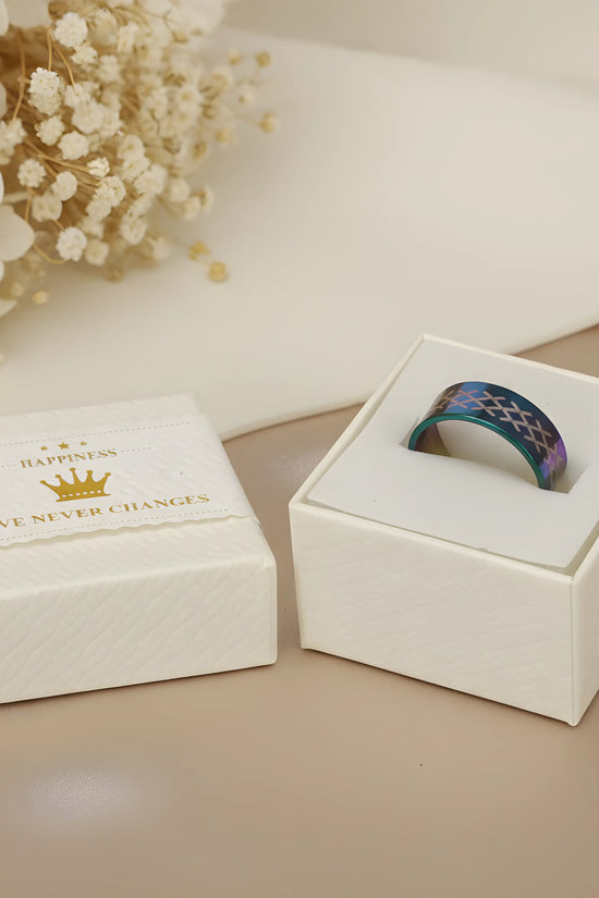 Rainbow Playing Cards Ring 5.9cm