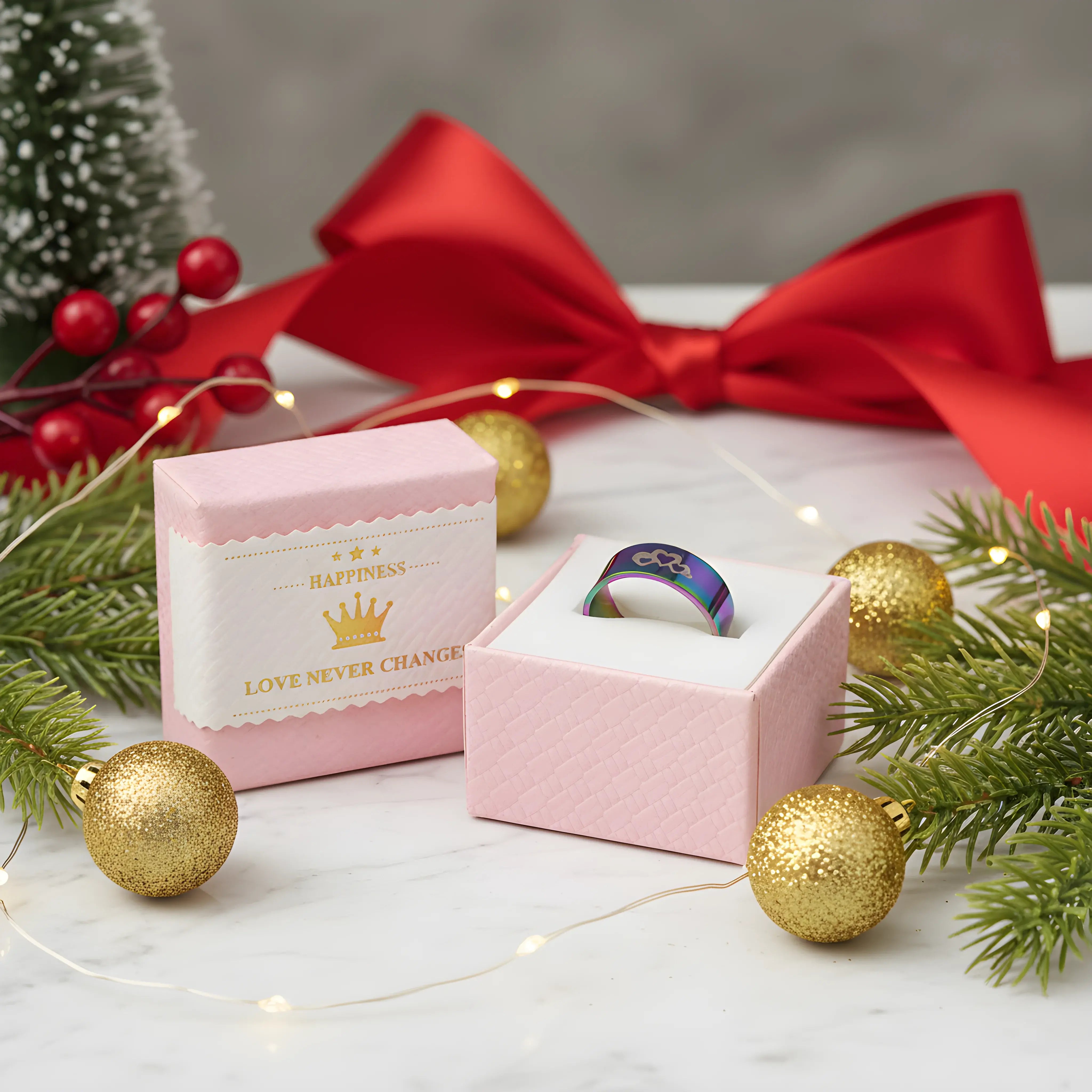 Rainbow Heart Key Ring 5.3cm