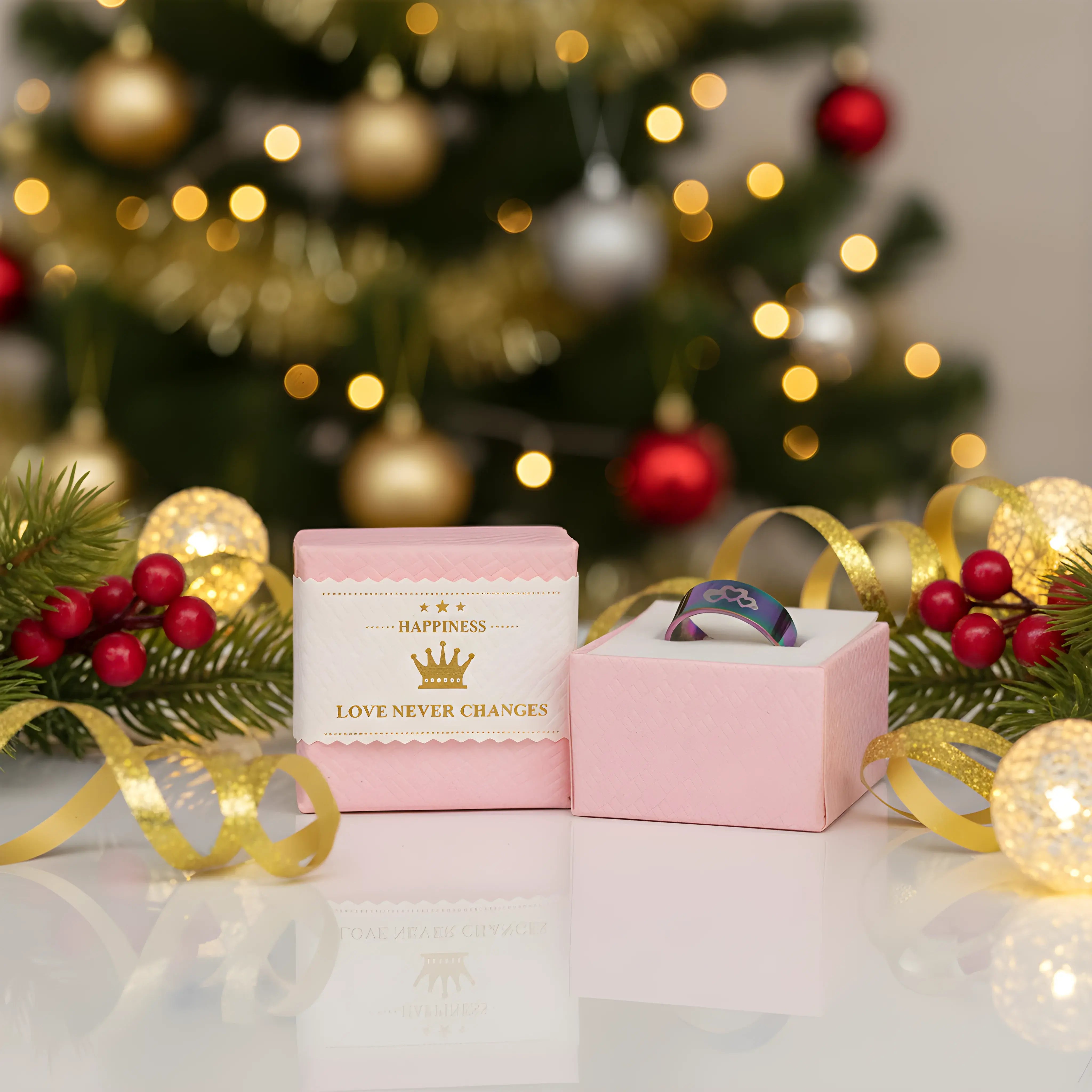 Rainbow Heart Key Ring 5.3cm