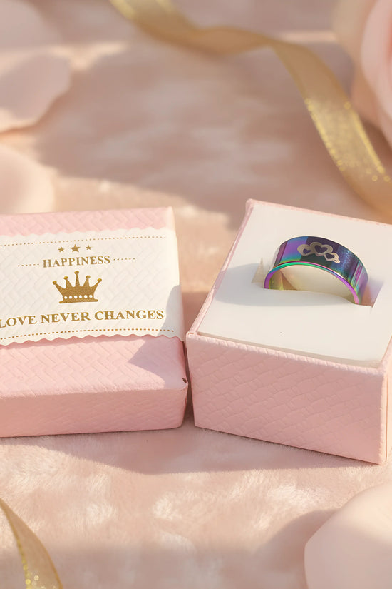 Rainbow Heart Key Ring 5.3cm