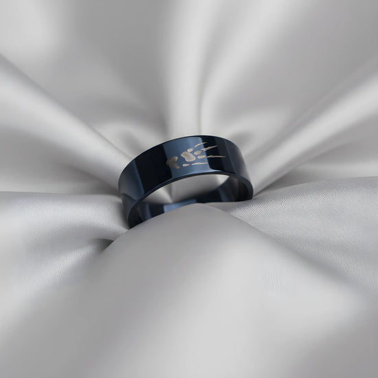 Midnight Blue Engraved Ring 6.3cm