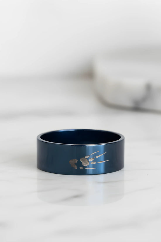 Midnight Blue Engraved Ring 6.3cm