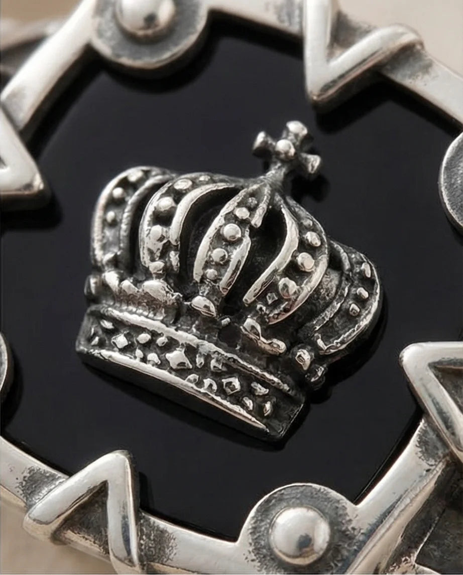 Royal Guard: Black Shield & Crown Signet Ring