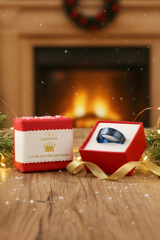 Blue Wave Engraved Ring 6.3cm