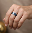 Blue Wave Engraved Ring 6.3cm