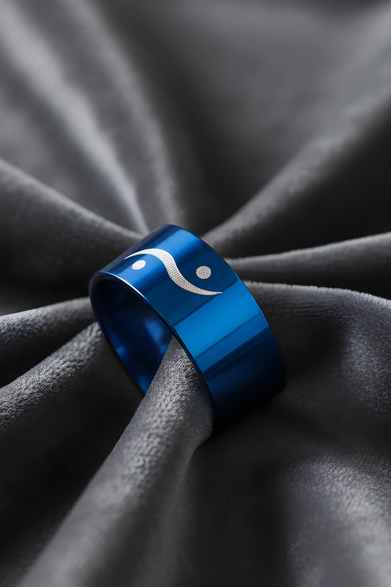 Blue Minimal Symbol Ring 5,3cm