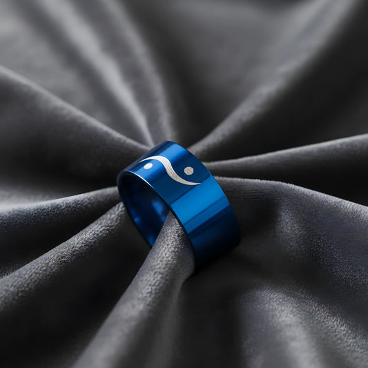 Blue Minimal Symbol Ring 5,3cm