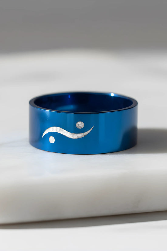 Blue Minimal Symbol Ring 5,3cm