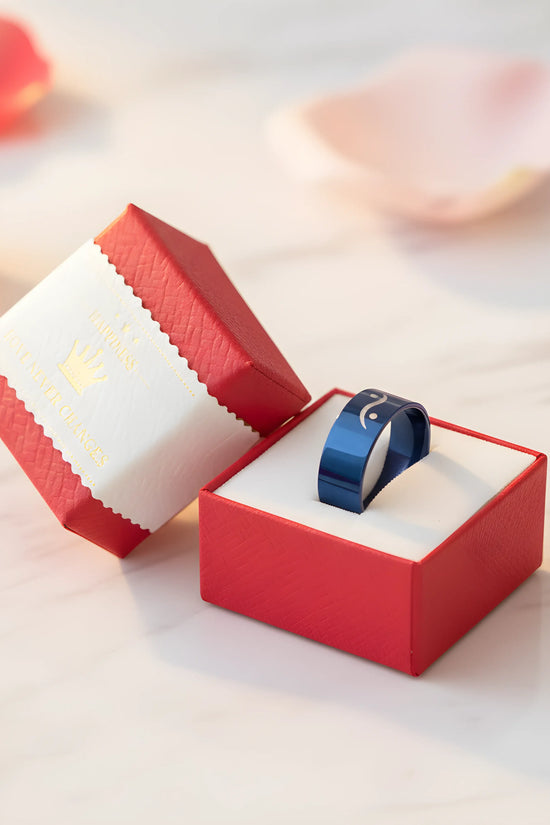 Blue Minimal Symbol Ring 5,3cm