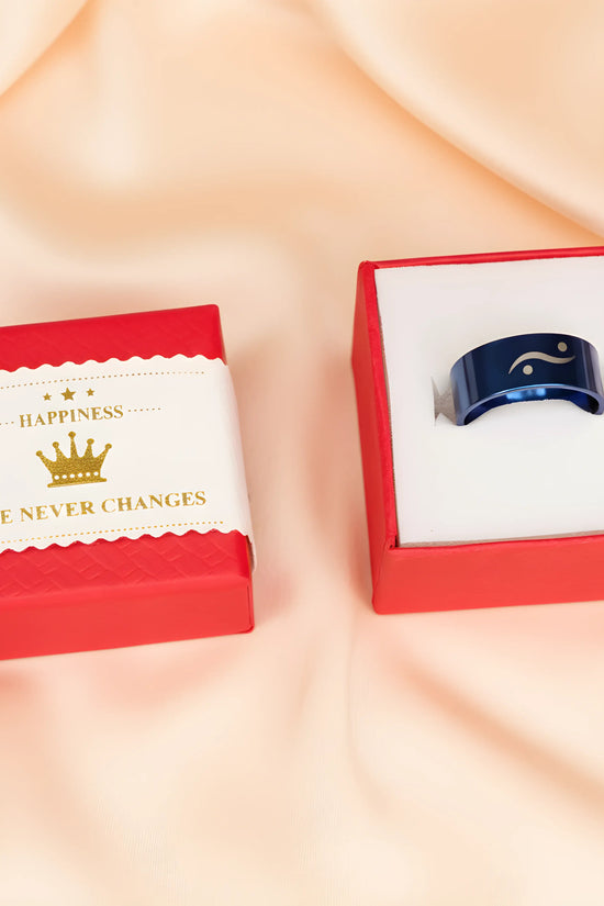 Blue Minimal Symbol Ring 5,3cm