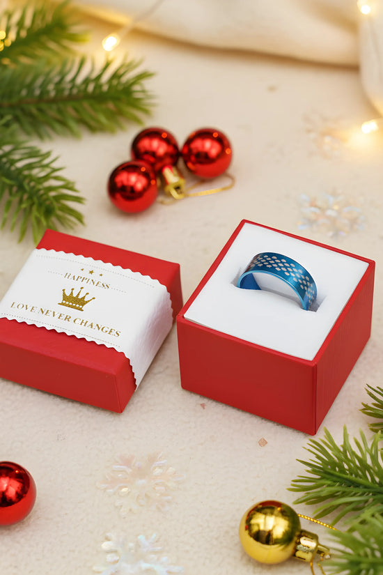 Blue Patterned Statement Ring 5.7cm
