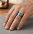 Blue Patterned Statement Ring 5.7cm