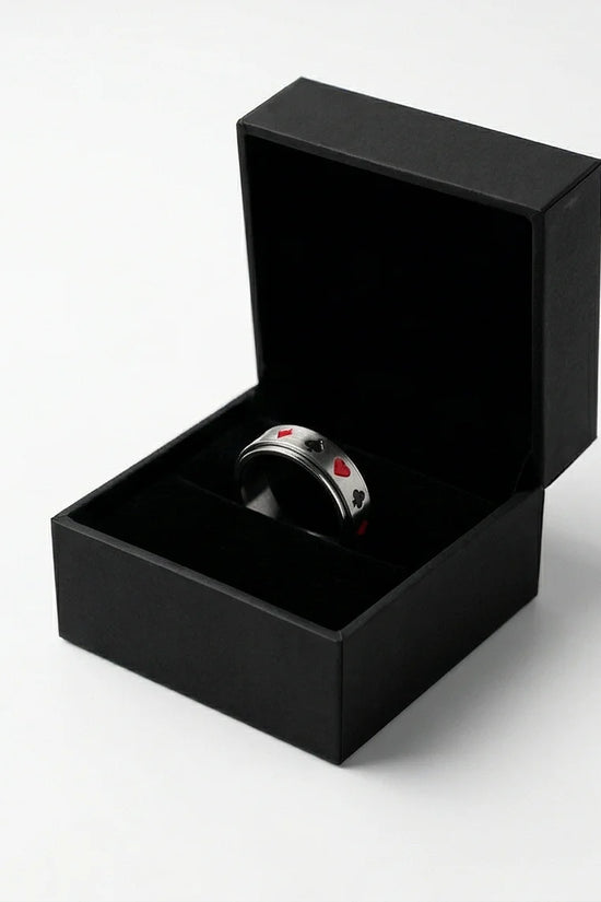 The Royal Flush: Playing Card Suits Spinner Band