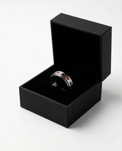 The Royal Flush: Playing Card Suits Spinner Band