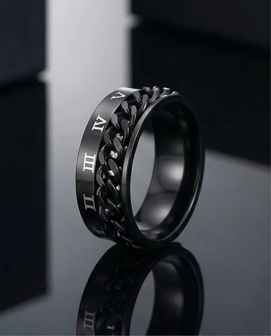 The Obsidian Roman Chain Band