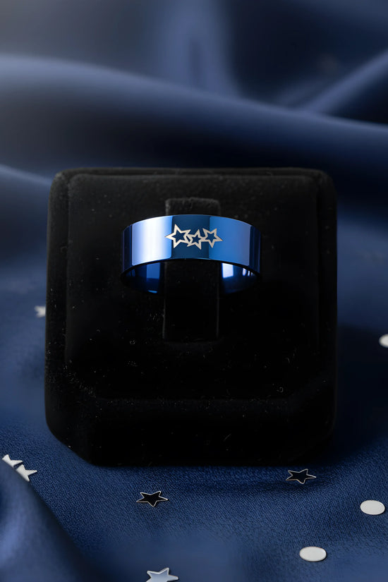 Blue Star Titanium Ring 6.6cm