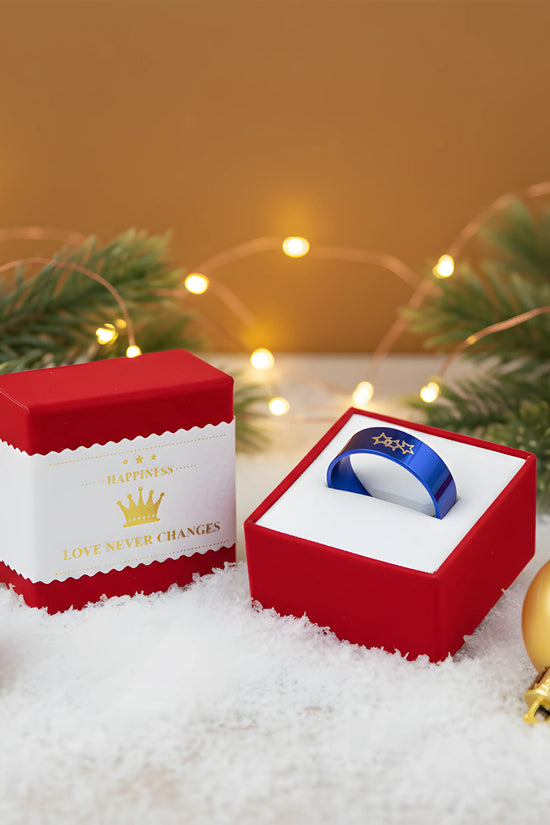 Blue Star Titanium Ring 6.6cm