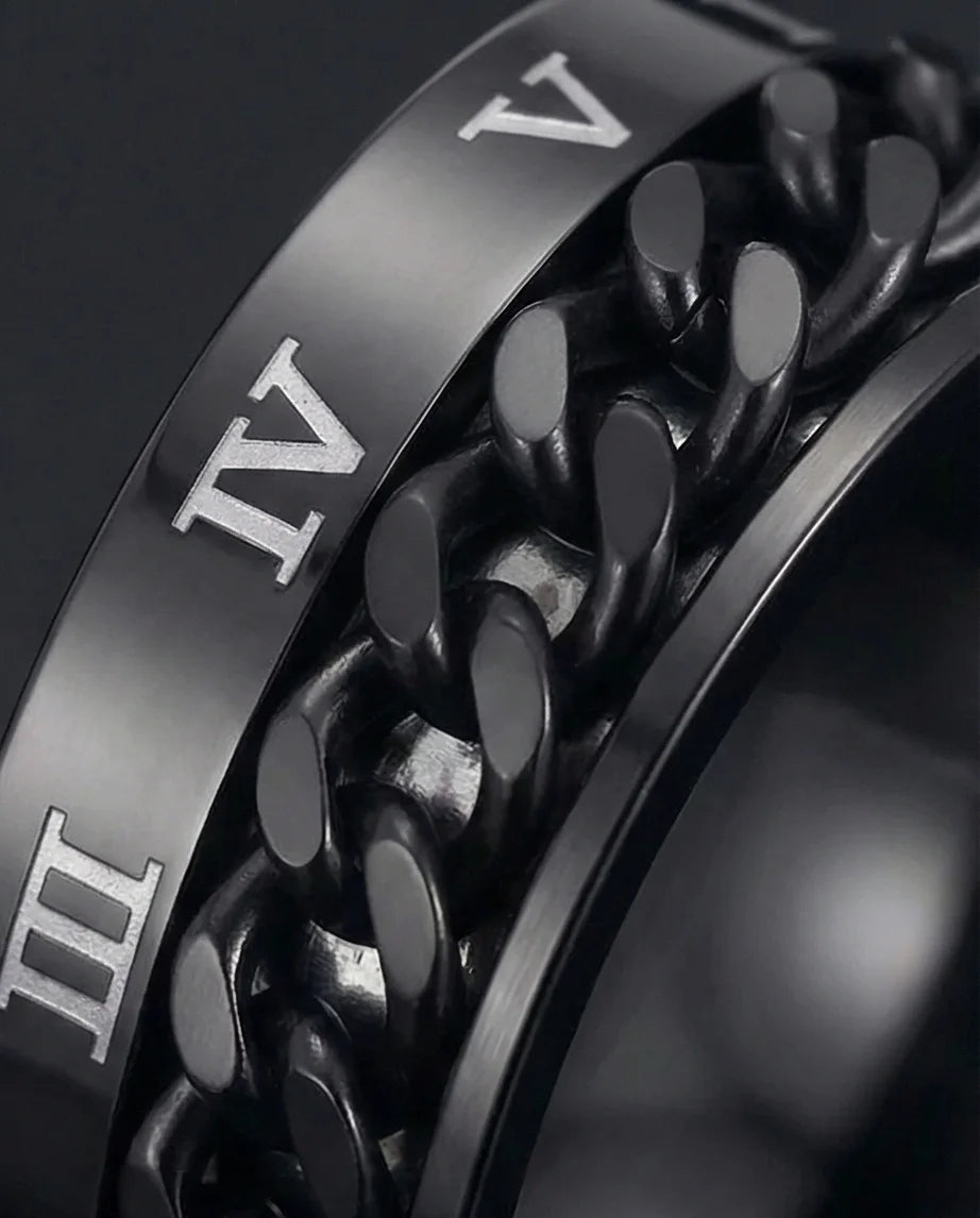 The Obsidian Roman Chain Band