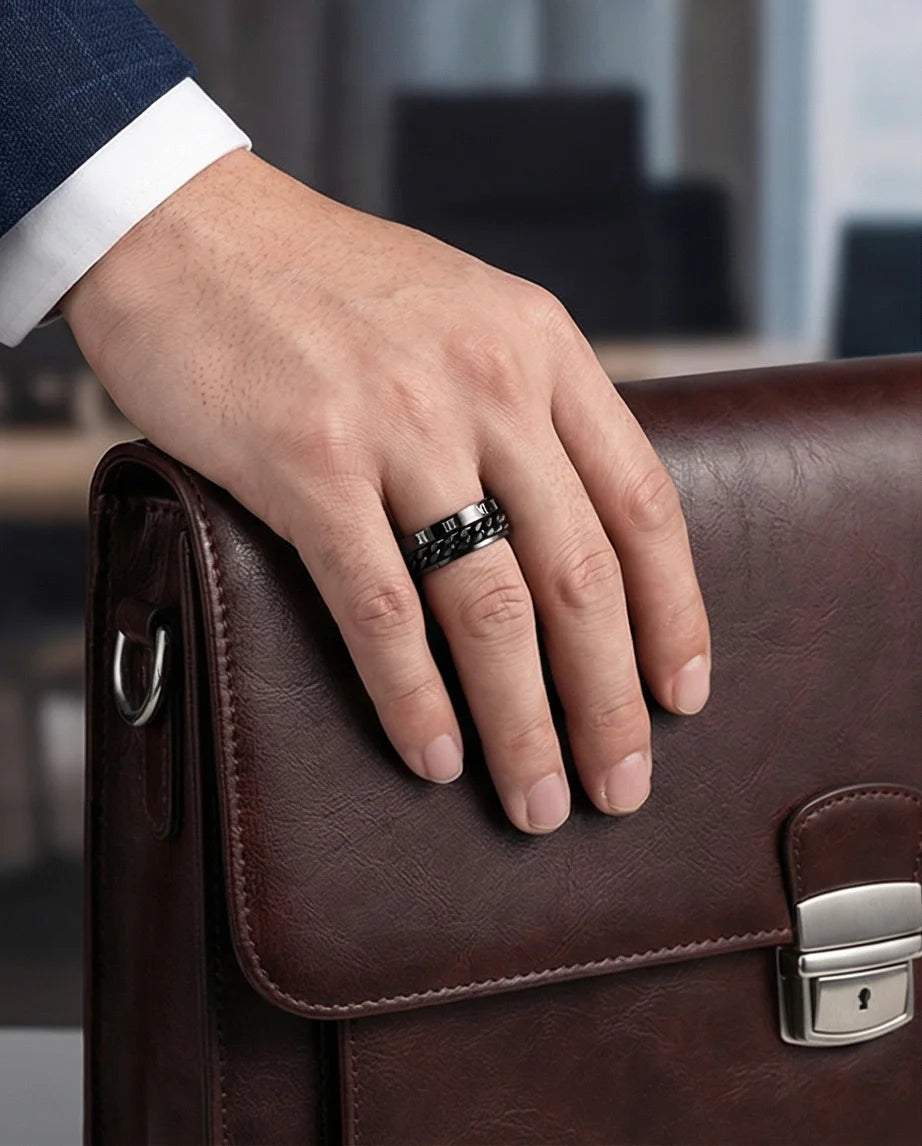 The Obsidian Roman Chain Band