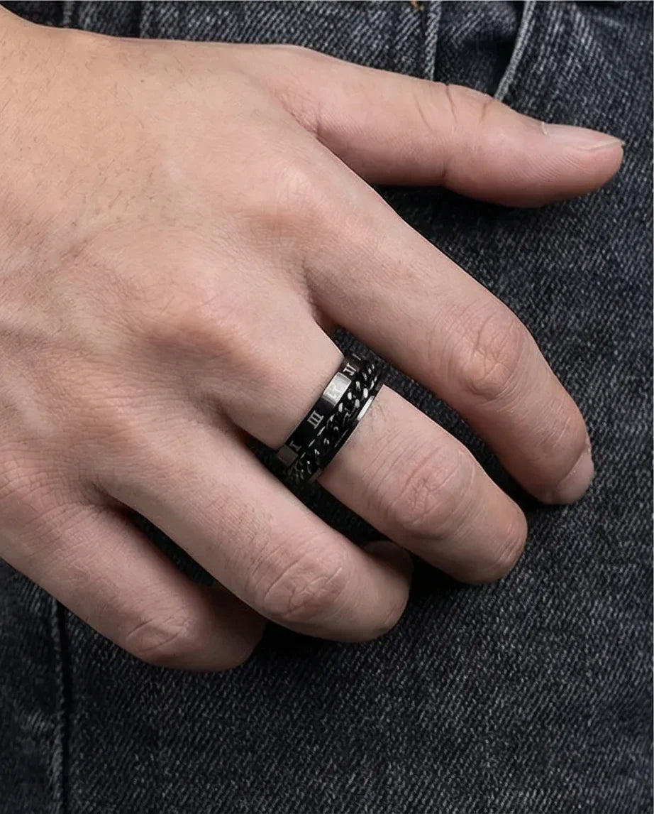 The Obsidian Roman Chain Band