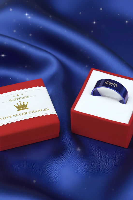 Blue Star Titanium Ring 6.6cm