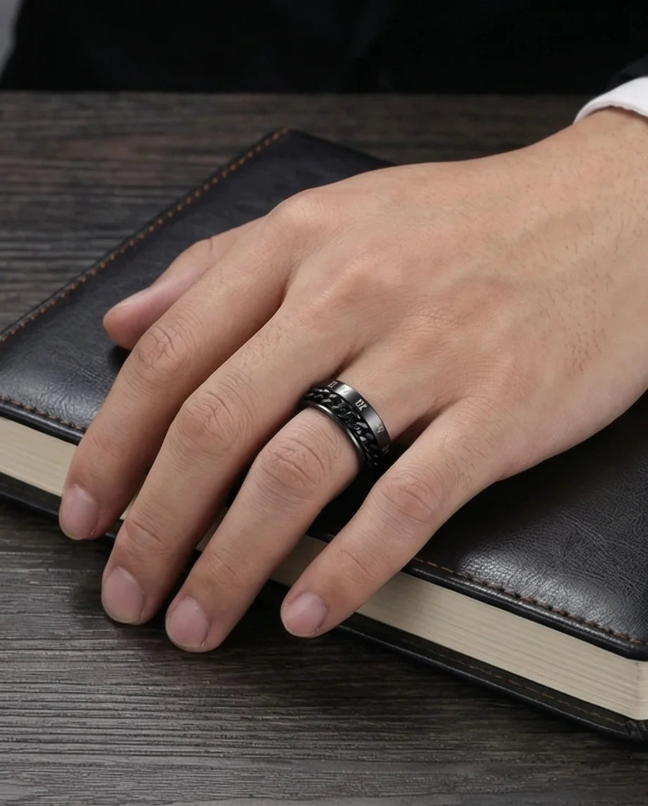 The Obsidian Roman Chain Band