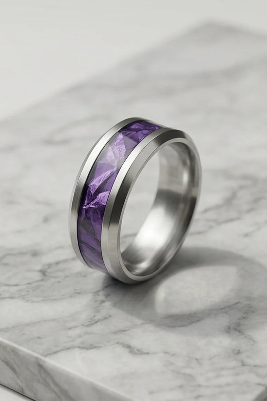 Prism Core: High-Contrast Purple Geometric Ring