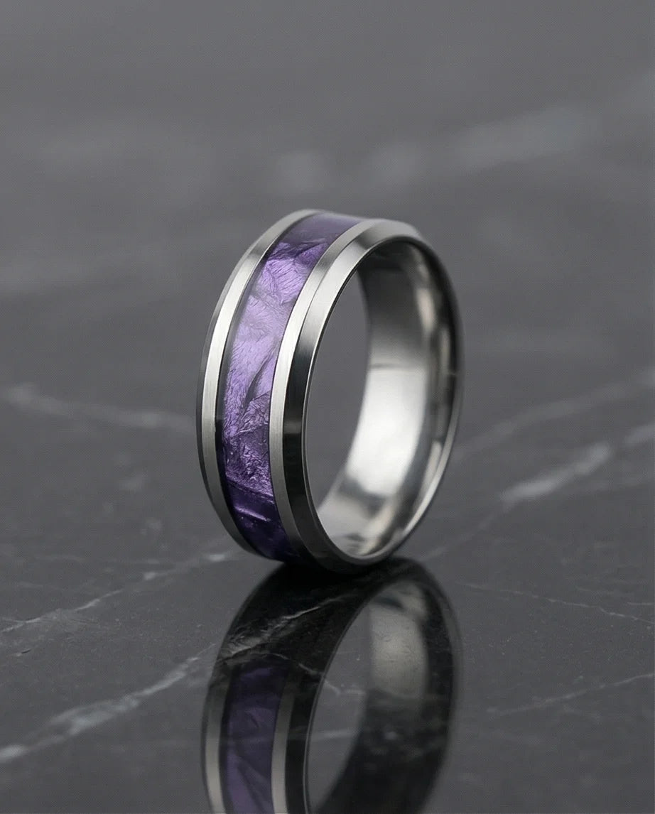 Prism Core: High-Contrast Purple Geometric Ring