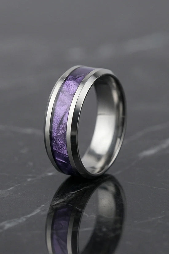 Prism Core: High-Contrast Purple Geometric Ring