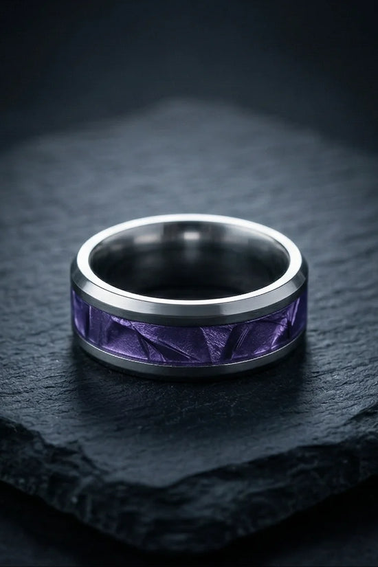 Prism Core: High-Contrast Purple Geometric Ring