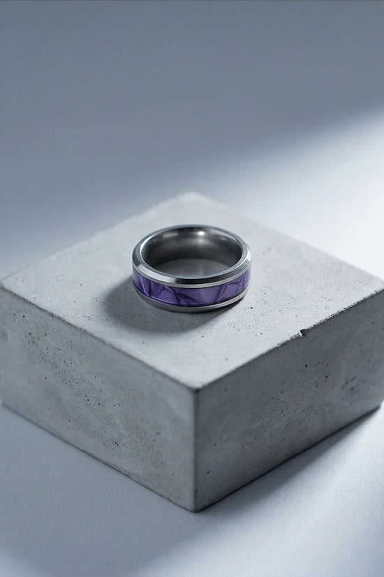 Prism Core: High-Contrast Purple Geometric Ring