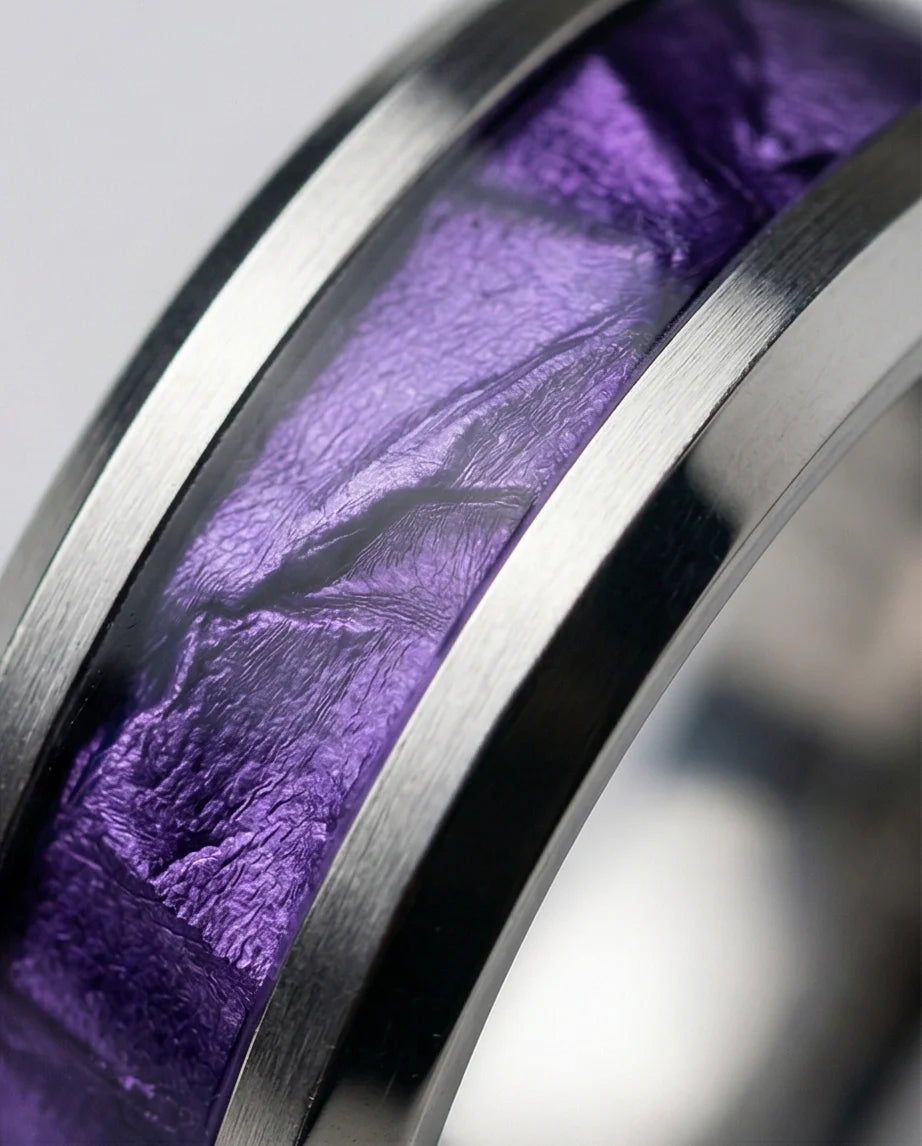 Prism Core: High-Contrast Purple Geometric Ring