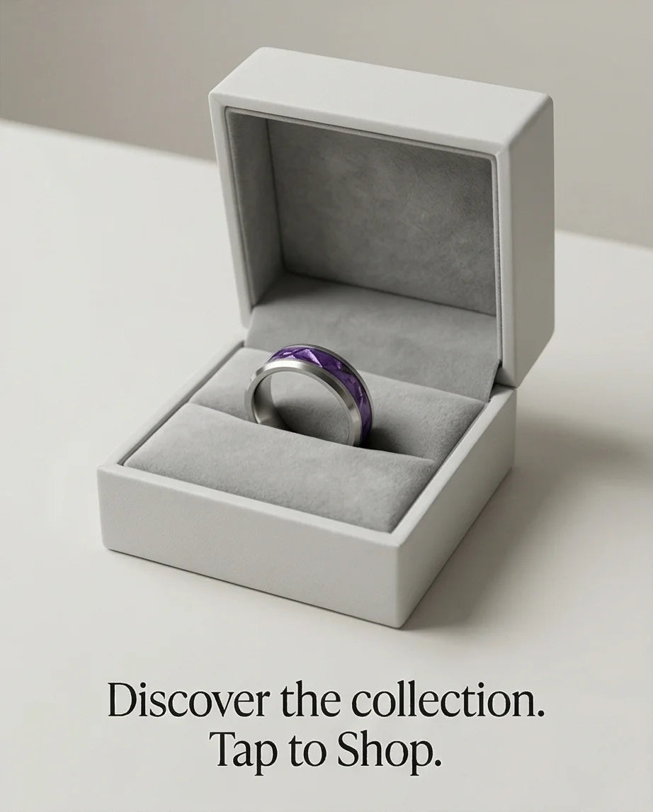 Prism Core: High-Contrast Purple Geometric Ring