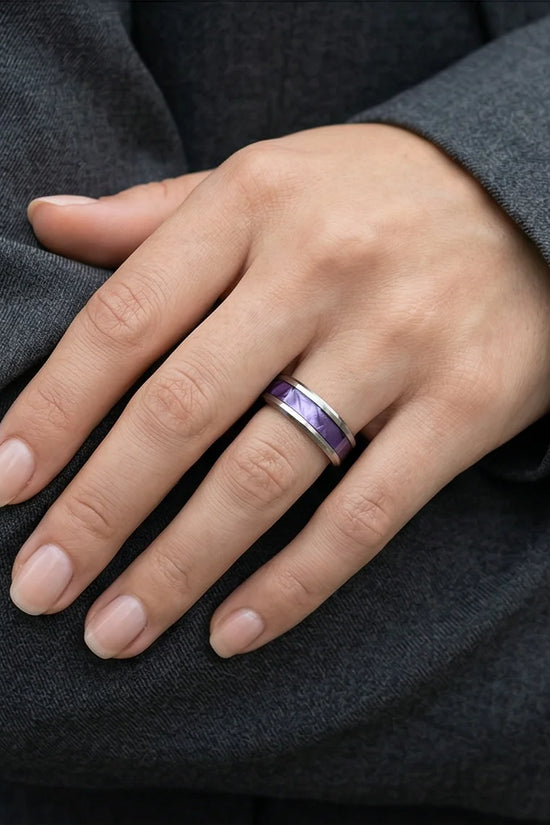 Prism Core: High-Contrast Purple Geometric Ring