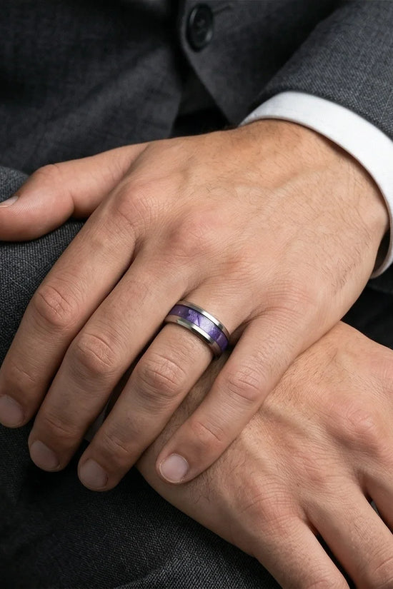 Prism Core: High-Contrast Purple Geometric Ring