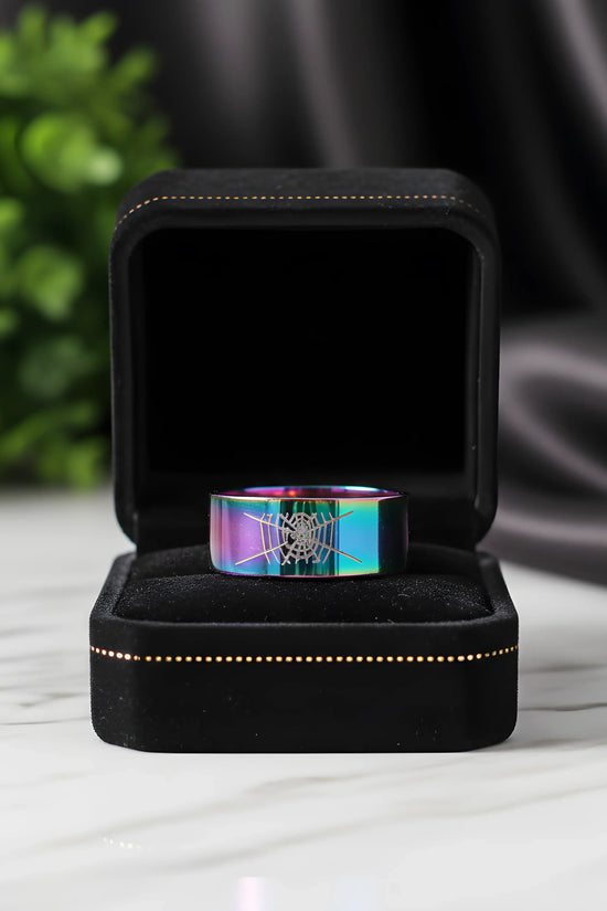 Aurora Spider Web Titanium Ring 5.3cm