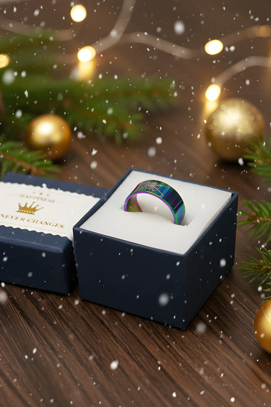Aurora Spider Web Titanium Ring 5.3cm