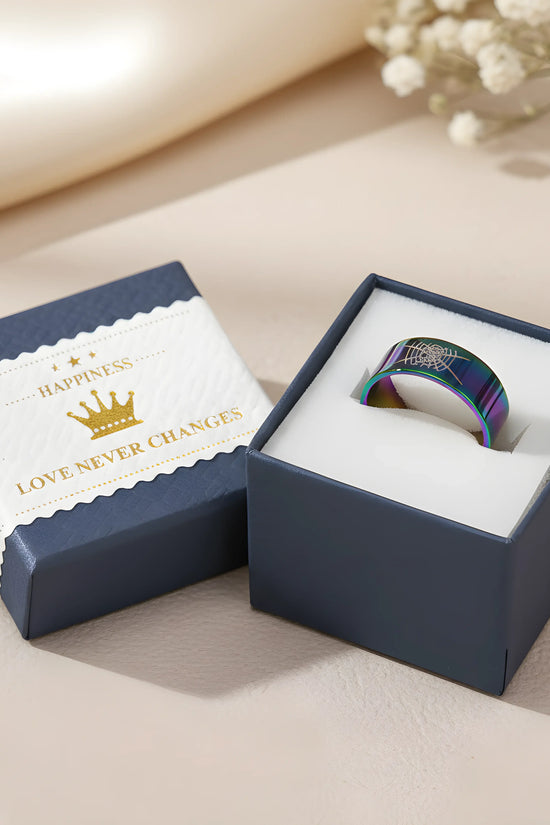Aurora Spider Web Titanium Ring 5.3cm