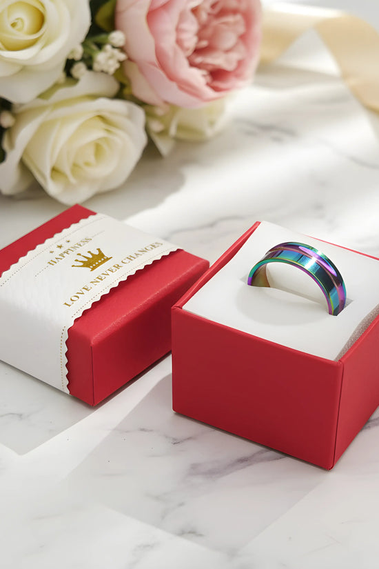 Aurora Two-Tone Titanium Ring 5.9cm