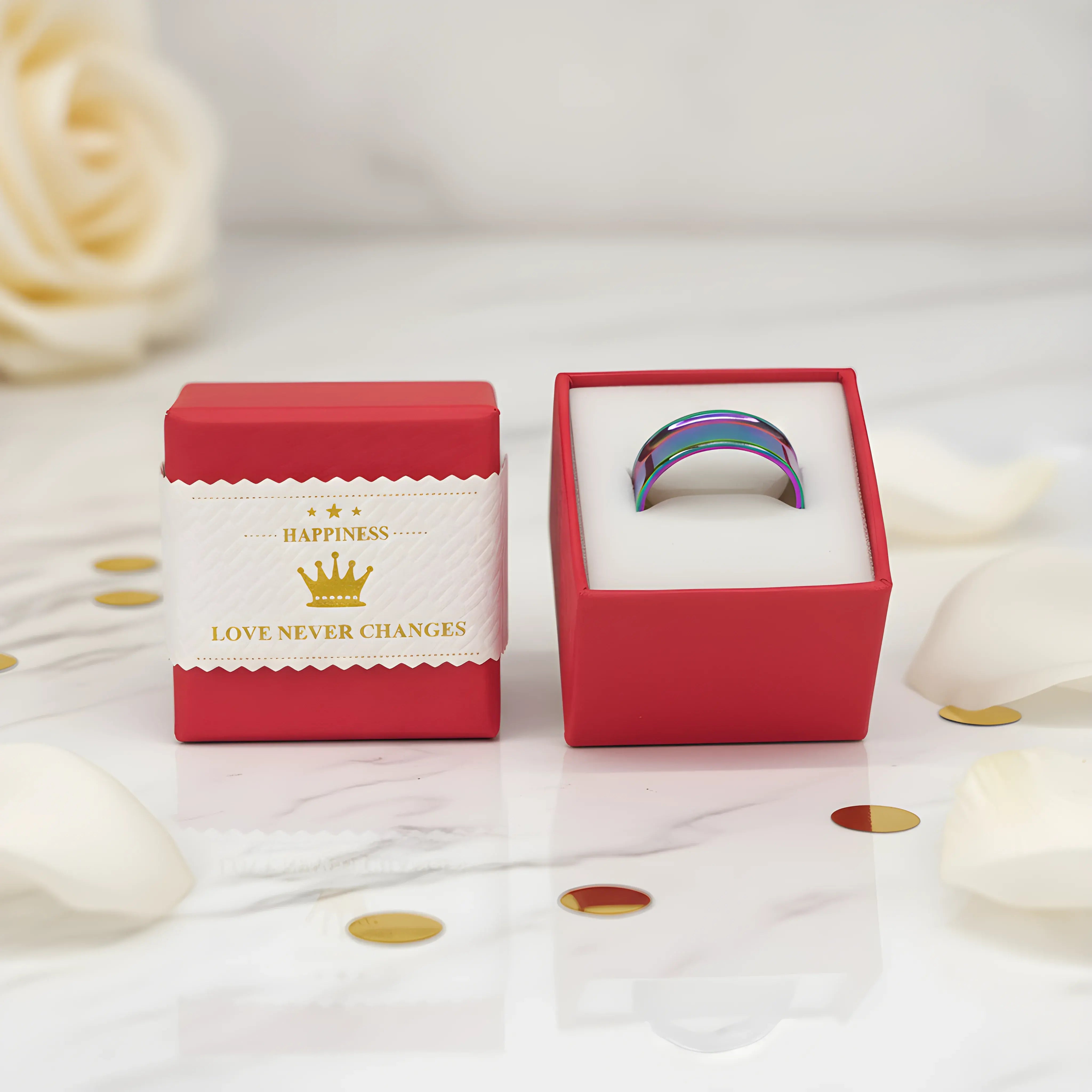 Aurora Two-Tone Titanium Ring 5.9cm