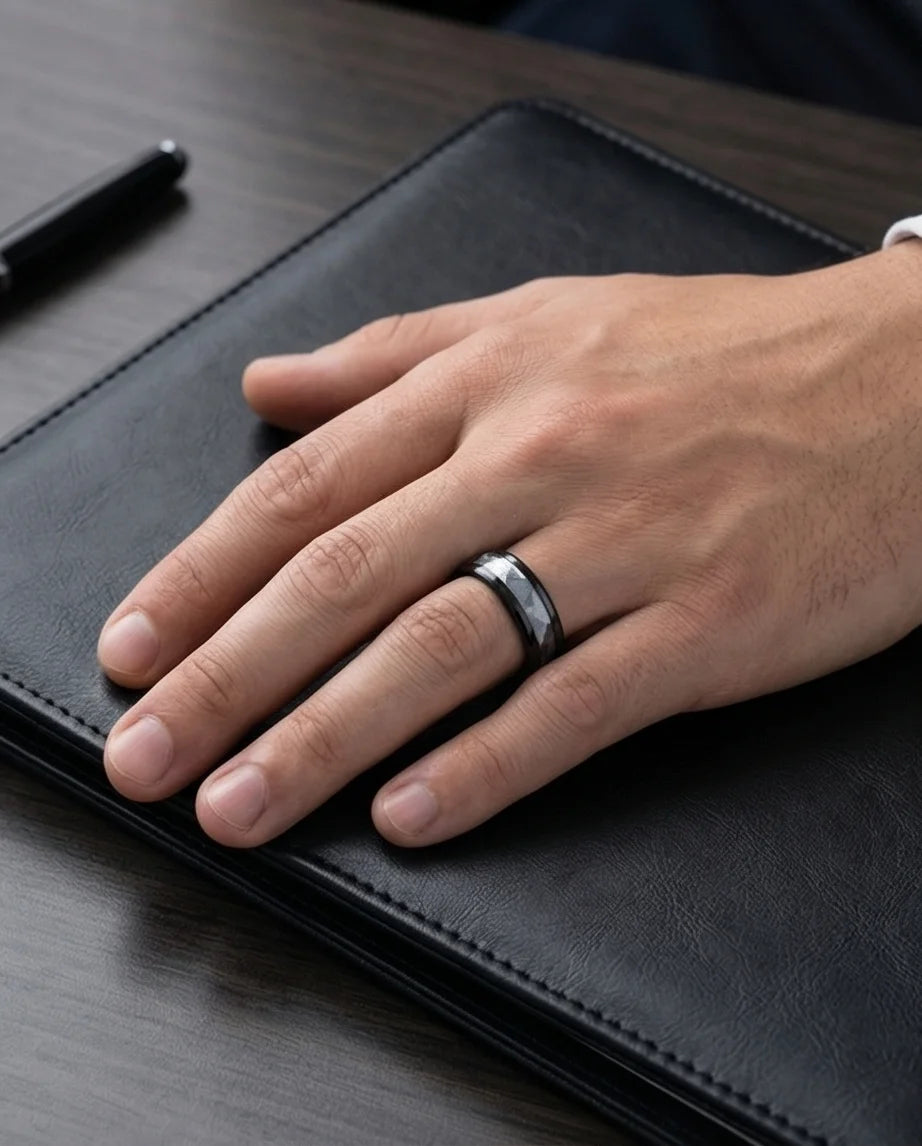 The Azure Edge Titanium Band