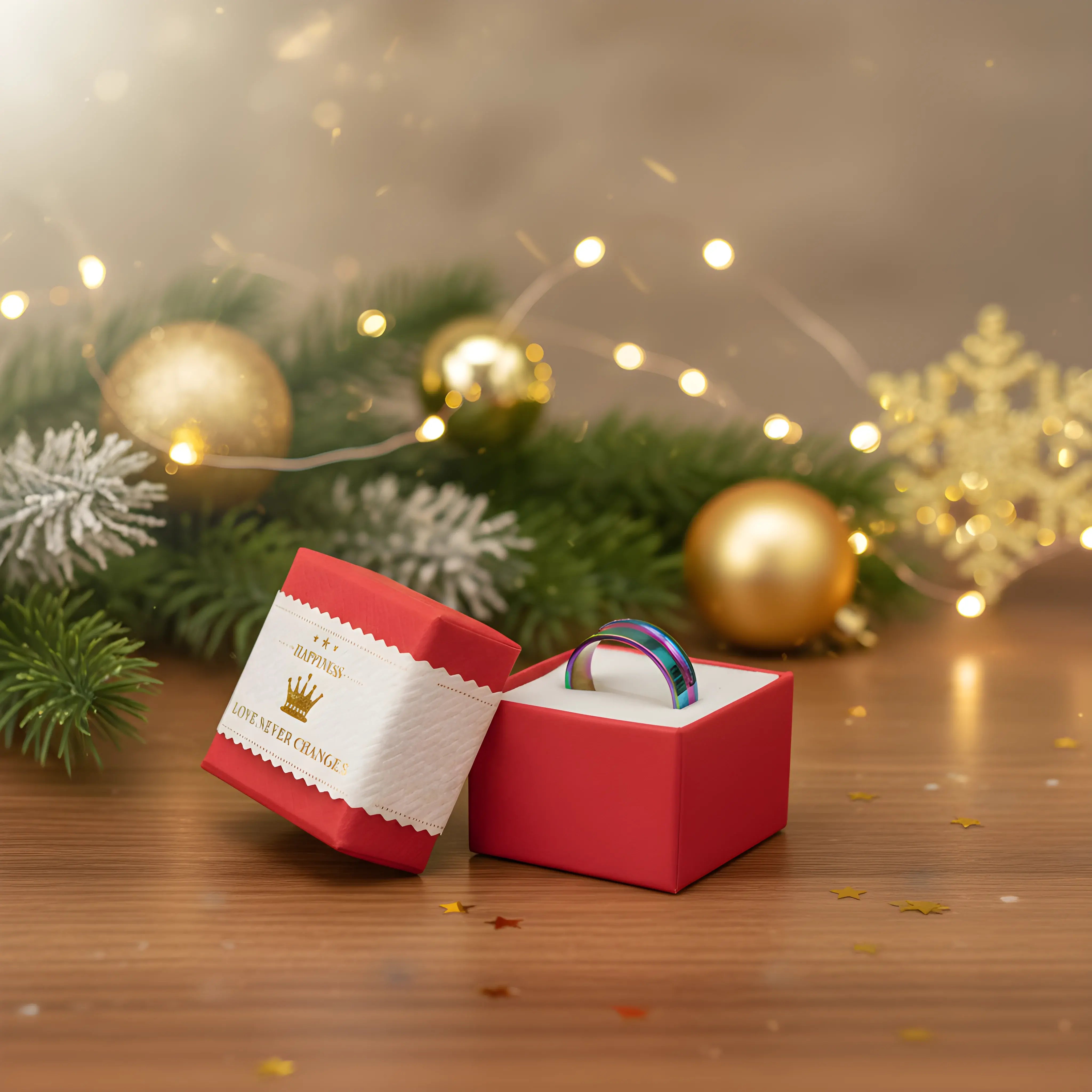 Aurora Two-Tone Titanium Ring 5.9cm