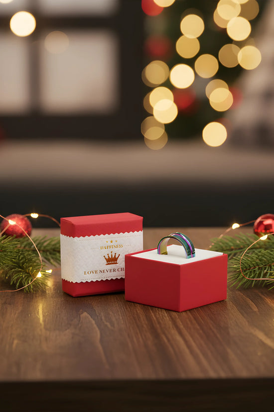 Aurora Two-Tone Titanium Ring 5.9cm