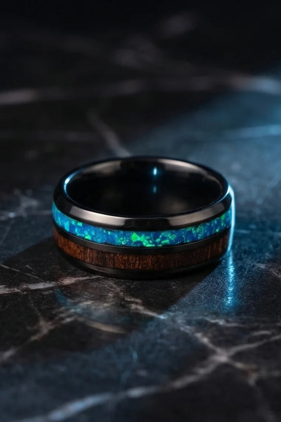 The Elemental Opal & Wood Band