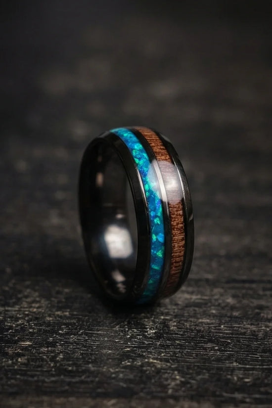 The Elemental Opal & Wood Band