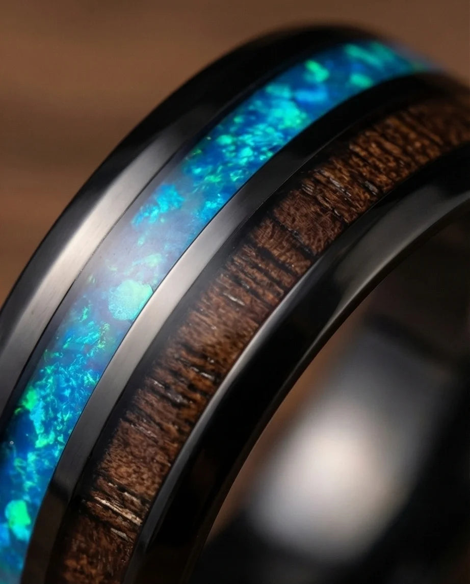 The Elemental Opal & Wood Band