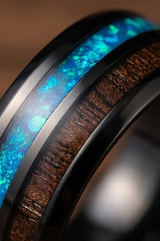 The Elemental Opal & Wood Band