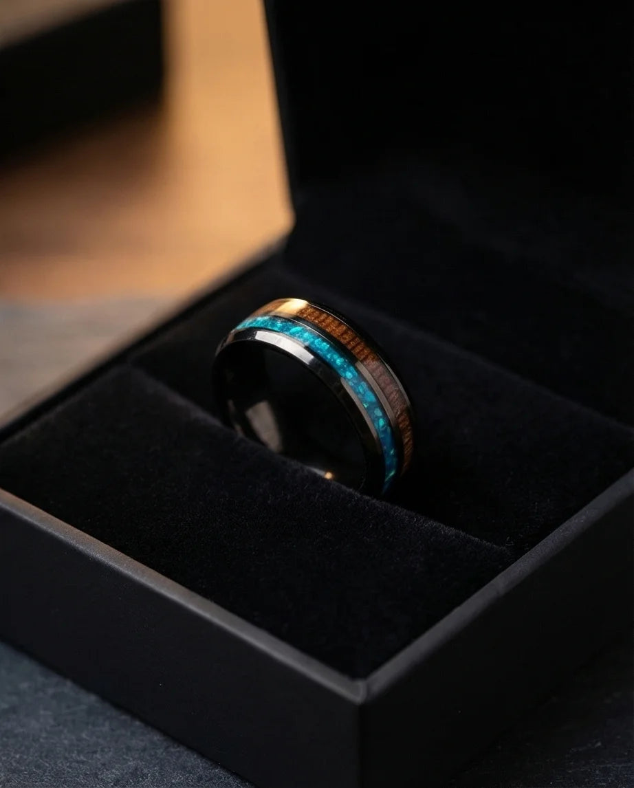 The Elemental Opal & Wood Band