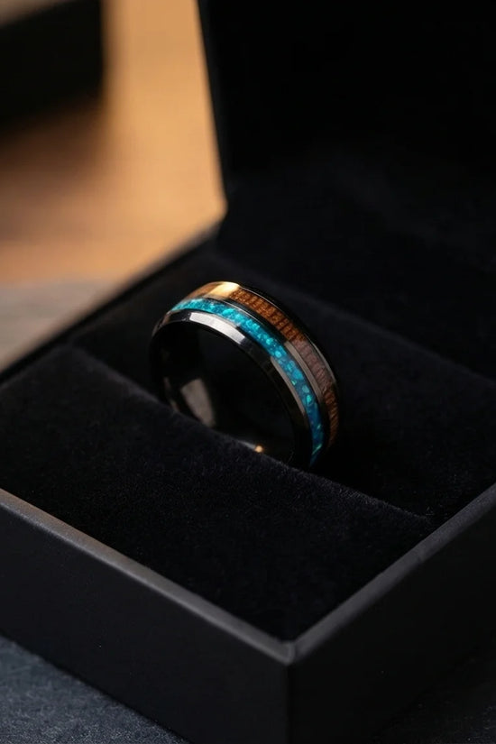 The Elemental Opal & Wood Band